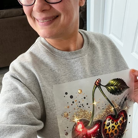 Cherry Leopard Print Stickers - Picture 2 of 2